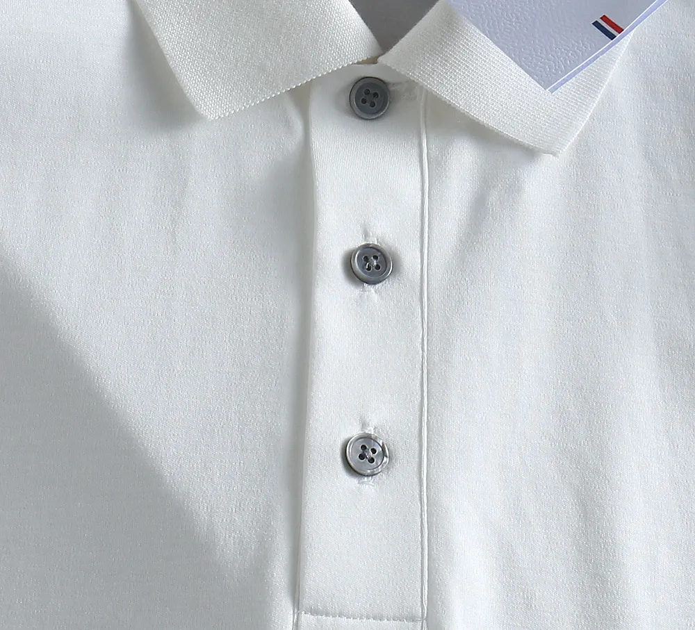 Thom Browne # New Arrival POLO ！ Quality # Breathable Versatile ！ ：Dark Blue White Size：M-XXXL